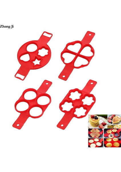 Kırmızı Stil Zhangj Kavite Silikon Yapışmaz Yumurta Gözleme Halkası Gözleme Makinesi Kalıp Yumurta Pişirici Kızarmış Yumurta Şekillendirici Pişirme Için Omlet Kalıpları (Yurt Dışından) fiyatları