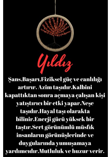 Sertifikalı Doğal Taş El Yapımı Yıldız Taşı Duvar Süsü & Araba Süsü & Kapı Süsü