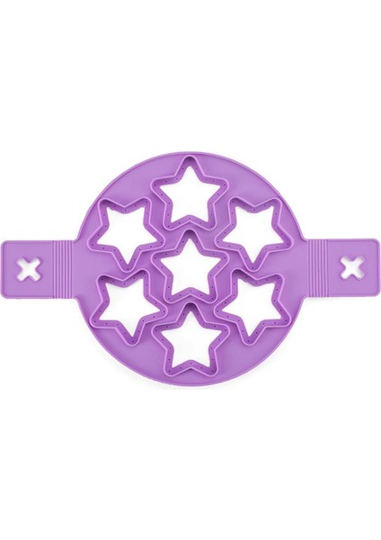 Yıldız Mor Tarzı 1 Adet Silikon Yapışmaz Fantastik Yumurta Gözleme Makinesi Yüzük Mutfak Pişirme Omlet Kalıpları Flip Ocak Yumurta Halka Kalıp Redpinkpurple (Yurt Dışından)