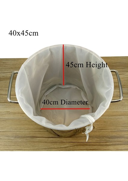 40X45CM Tarzı 200MESH 75MIKRON Çok Boyutlu Yeniden Kullanılabilir Bira Bira Filtresi Naylon Ev Şarap Demlemek Bira Filtre Torbası Mikron Ince Örgü Çanta Mutfak Süzme Filtresi (Yurt Dışından)