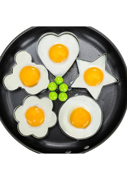 No.6 Tarzı Paslanmaz Çelik Kızarmış Yumurta Şekillendirici Pişirme Araçları Şekillendirici Omlet Şekillendirici Gözleme Halkası Daire Kalıp Kalıp Kızartma Pişirme Aksesuarları (Yurt Dışından)