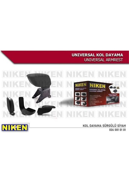 0260010101 Kol Dayama Sürgülü Siyah Universal