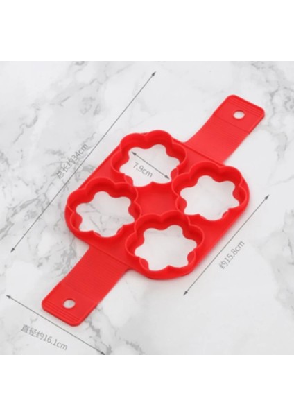 Çiçek Stili Yumurta Gözleme Halkası Yapışmaz Gözleme Makinesi Kalıp Silikon Yumurta Pişirici Kızarmış Yumurta Şekillendirici Mutfak Pişirme Aksesuarları Için Omlet Kalıpları (Yurt Dışından)