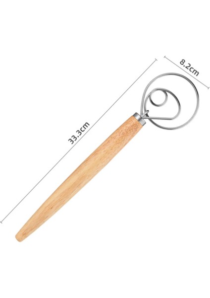 Bir Stil Paslanmaz Çelik Bobin Yumurta Çırpıcı Dıy Ekmek Hamur Araçları Pişirme Aksesuarları Danimarkalı Çırpma Çırpma Çubuğu Mutfak Aletleri Ahşap Saplı (Yurt Dışından)