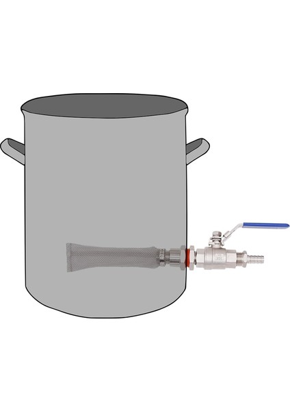 Homebrew Kaynaksız Kettlekeg Dönüştürme Kiti W" Bazuka Ekran Bira Mash Tun 2 Parçalı Küresel Vana Kiti 304 Sss (Yurt Dışından) modelleri
