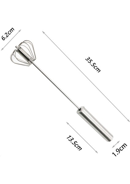 L35CM Tarzı Ev Yarı Otomatik Çırpma Döndürme Paslanmaz Çelik Elle Tutulan Çırpma Mutfak Aleti (Yurt Dışından)