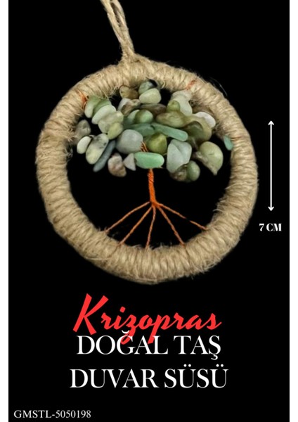 Sertifikalı Krizopras Doğal Taş El Yapımı Duvar Süsü & Araba Süsü & Kapı Süsü