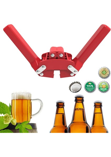 Kırmızı Stil Manuel Bira Şişesi Kapatma Makinesi Içecek Kapama Makinesi Cam Şişe Kapatma Makinesi Bira Kapağı Kapatma Makinesi (Yurt Dışından)