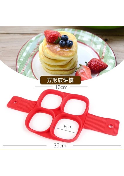 Kare Tarzı Yumurta Gözleme Halkası Yapışmaz Gözleme Makinesi Kalıp Silikon Yumurta Pişirici Kızarmış Yumurta Şekillendirici Mutfak Pişirme Aksesuarları Için Omlet Kalıpları (Yurt Dışından)