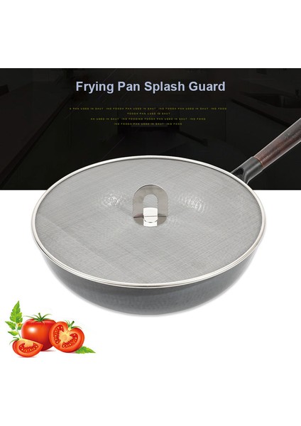 25CM Tarzı Kızartma Tavası Sıçrama Koruyucu Paslanmaz Çelik Tencere Kapağı Kapak Örgü Yağ Yağı Kızartma Tavası Sıçramak Ekran Aracı Ev Tencere Örgü Kapak (Yurt Dışından)