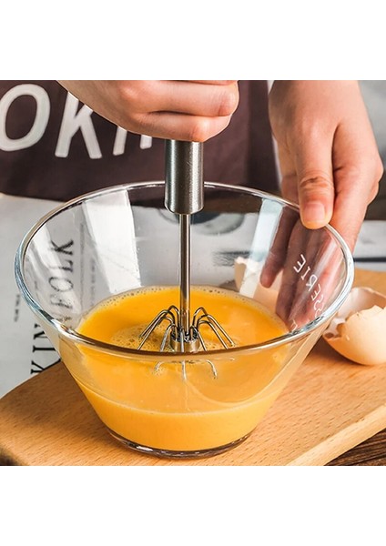 Yarı Otomatik Mikser Yumurta Çırpıcı Manuel Kendi Dönen Yumurta Çırpıcı Paslanmaz Çelik Çırpıcı El Blender Yumurta Kreması Karıştırma Pişirme Araçları (Yurt Dışından)