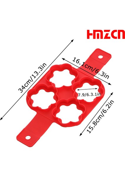 No.5 Tarzı Yumurta Gözleme Halkası Yapışmaz Gözleme Makinesi Kalıp Silikon Yumurta Pişirici Kızarmış Yumurta Şekillendirici Mutfak Pişirme Aksesuarları Için Omlet Kalıpları (Yurt Dışından)