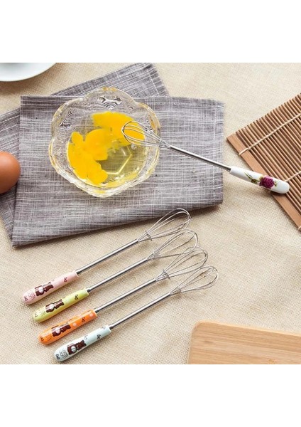 Yeşil Stil Çırpma Kremi Tereyağı Seramik Saplı Yumurta Çırpıcıları Manuel Paslanmaz Çelik Dövülmüş Yumurta Mutfak Aletleri Süt Karıştırıcı (Yurt Dışından) indirimleri