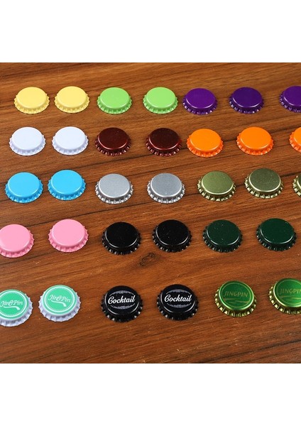 Şerit Tarzı 100 Adet Taç Kapakları Homebrew Bira Kapakları Craft Bira Şişeleme Bira Homebrew Bira Aracı Bira Malzemeleri Için Kapakları (Yurt Dışından) modelleri