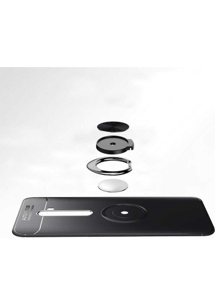 Oppo Reno 2z Kılıf Zore Ravel Silikon Kapak-Siyah-Mavi