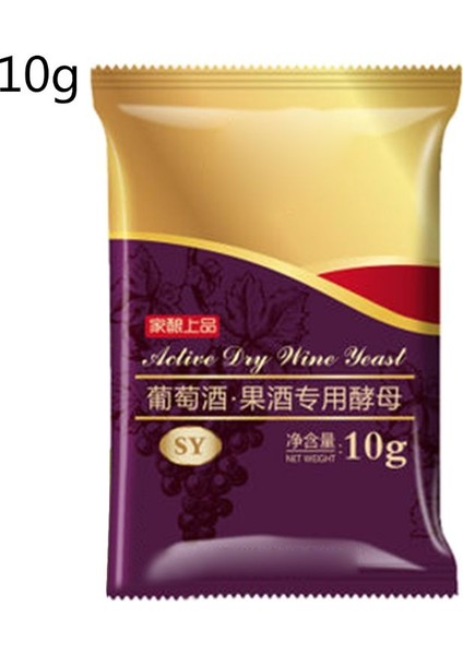 10G Şarap Mayası Ev Bira Saccharomyces Cerevisiae Meyve Şarabı Maya 10G 50KG Üzüm Alkol Aktif Kuru Maya Likörü (Yurt Dışından)