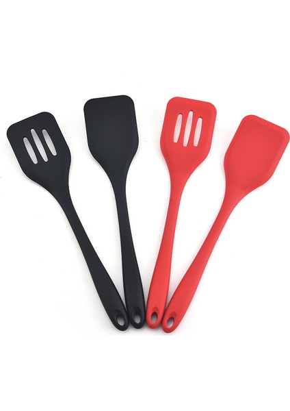 Kırmızı Stil Büyük Silikon Mutfak Gereçleri Yapışmaz Set Pişirme Gereçleri Araçları Kaşık Spatula Isıya Dayanıklı Karıştırma Kepçe Karıştırma Tencere (Yurt Dışından)