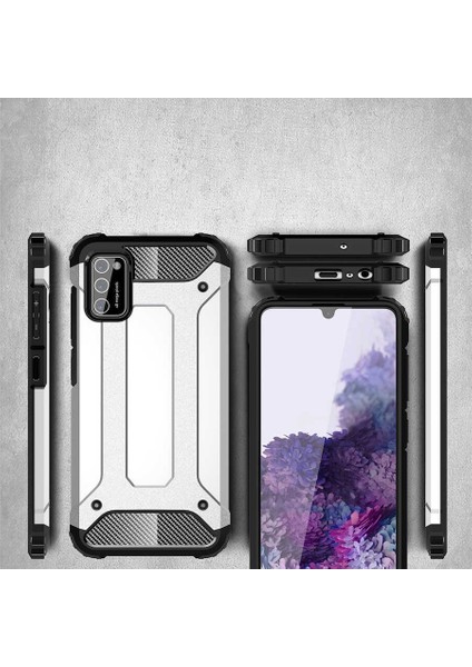 Galaxy A02S Kılıf Crash Silikon Kapak-Rose Gold