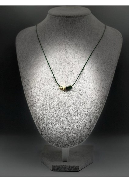 Sertifikalı Zümrüt Doğal Taş Kolye Fil Obje Detaylı Makrome Kilit Sistemi El Işçiliği fiyatları