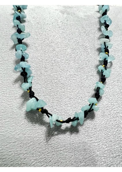 Sertifikalı Akuamarin Doğal Taş Tasarım Kolye fırsatları