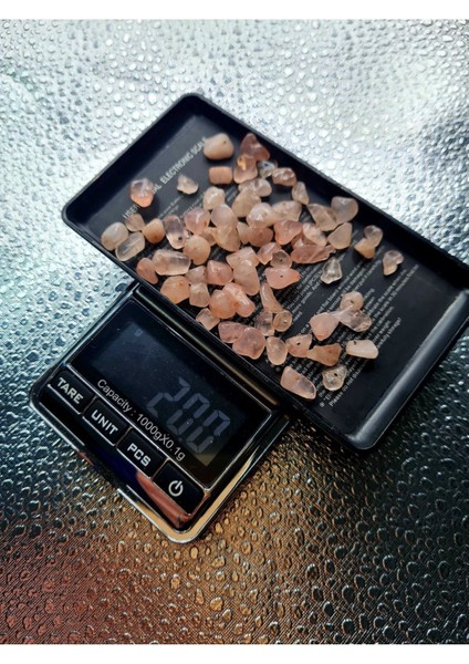 Pembe Kuvars Kırık Doğal Taş - 20 gr Delikli fırsatları