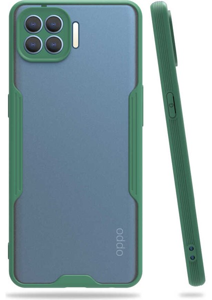 Oppo Reno 4 Lite Kılıf Parfe Kapak-Koyu Yeşil
