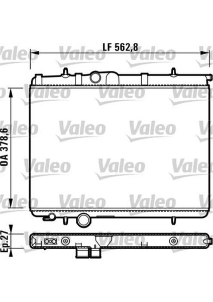 732906 Motor Su Radyatör 206 Gtı EW10J4 2.0 16V 10 00-Ölçü 562.5X378.6X27 1330.G6