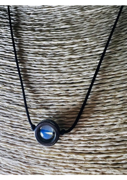 Sertifikalı Hematit & Opal Doğal Taş Kolye