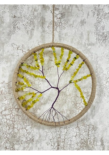 Sertifikalı Doğal Taş El Yapımı Peridot Taşı Duvar Süsü & Araba Süsü & Kapı Süsü