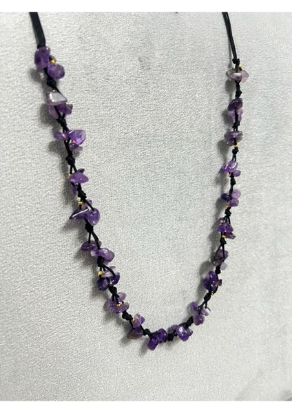 Sertifikalı Ametist Doğal Taş Tasarım Kolye modelleri