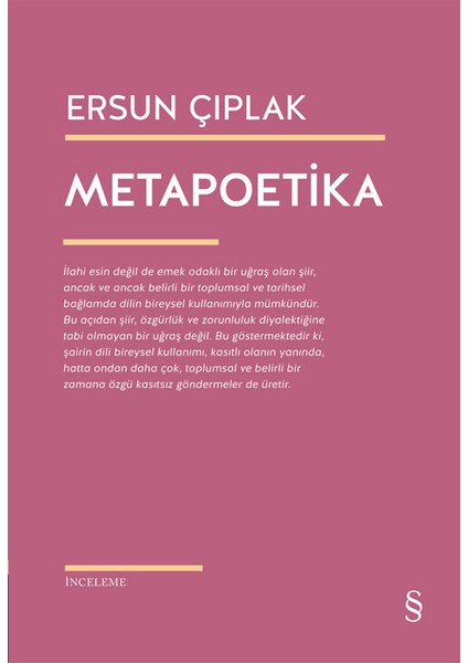 Metapoetika - Ersun Çıplak