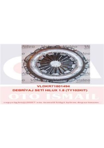 801494 Debriyaj Seti Hiıux 1.8 2l LN56 LN65 LN85 LN145 84-Tyk 032 224 VCU333