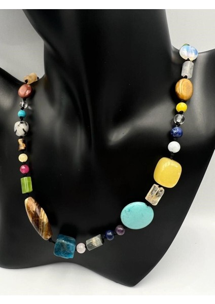 Sertifikalı Doğal Taş Tasarım Kolye Aaa Kalite Özel Tasarım El Işçiliği modelleri