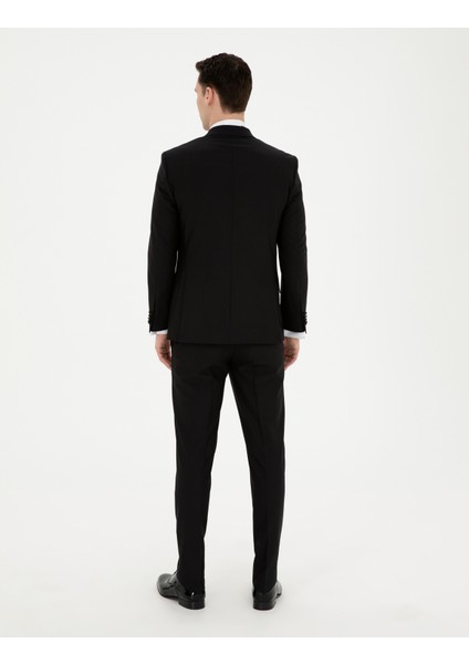 Erkek Siyah Ex. Slim Fit Yelekli Smokin 50288079-VR046