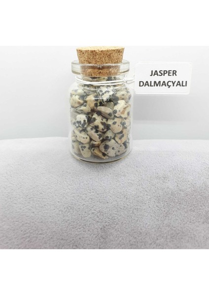 Sertifikalı Tüp Şişelerde Kırık Doğal Taşlar (Jasper Taşı Delikli) 5X3CM Büyük Boy