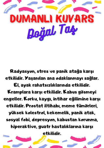 Sertifikalı Tüp Şişelerde Kırık Doğal Taşlar (Dumanlı Kuvars Delikli) 5X3CM Büyük Boy