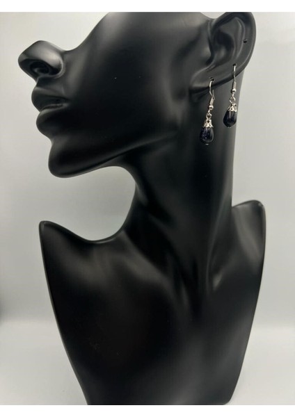 Sertifikalı Yıldız Taşı Doğal Taş Damla Kesim Küpe Aaa Kalite