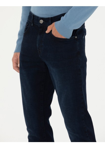 Erkek Lacivert Slim Fit Jean Pantolon 50276526-VR033