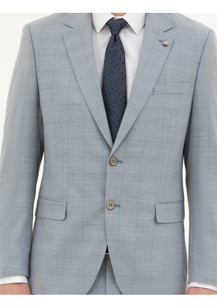 Erkek Açık Mavi Slim Fit Takım Elbise 50285267-VR003