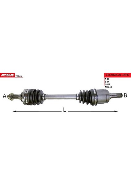 70743 Aks Komple Sol Abs'li Mazda 323-LANTIS 95-98 1.8 Otomatik