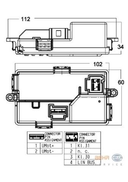 Mahle-Knecht-Behr ABR68000P Kalorifer Rezistansı Bmw N47 N57 N63 F10 F11 F01 F02 F03 F03 64119311938