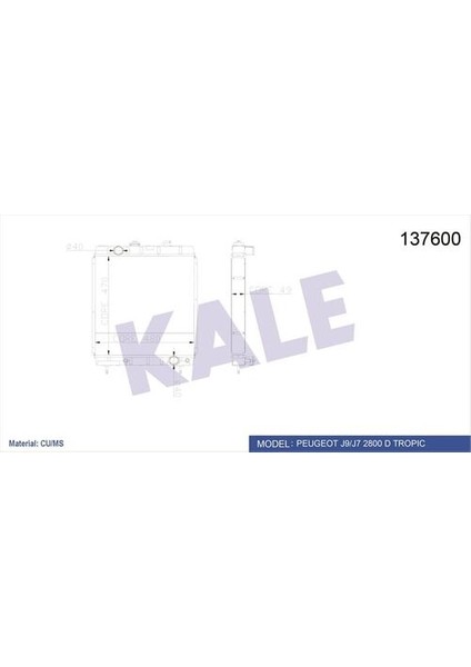 0404052PA Motor Radyatör J9 Ym Tropık 2 Sıra P60102