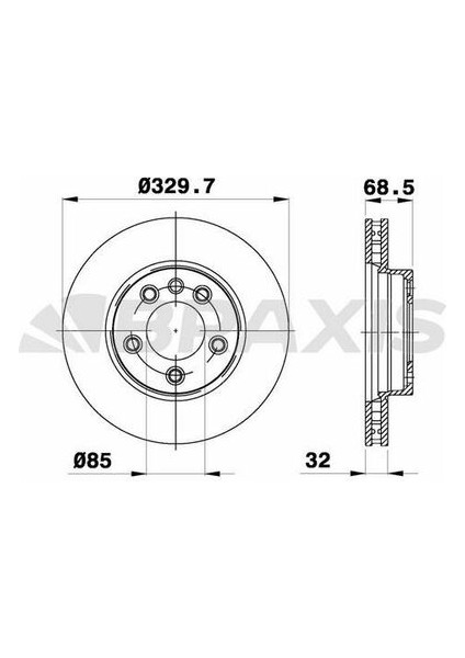 AD1005 Ön Fren Aynası Sol Havalı (17 ) Cayenne 3.0tdı 3.2 3.6 4.5 4.8 Turbo 4.5 4.8 Touareg 02-15 7L6615301D