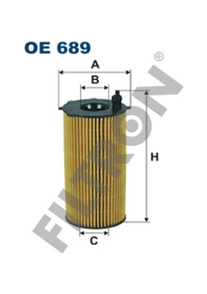 OE689 Yağ Filtresi Jeep Cherokee Kj 2.8 04-08 Kk 2.8 08- 68032204AB