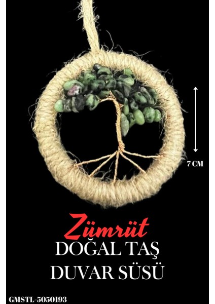 Sertifikalı Zümrüt Doğal Taş El Yapımı Duvar Süsü & Araba Süsü & Kapı Süsü