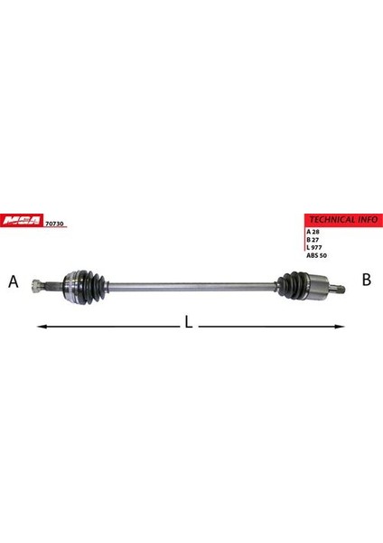 70730 Aks Komple Sol Abs'li Honda Accord 94-98 Accord Manuel 90-97