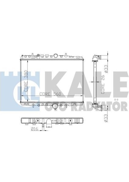 2056031AB Motor Radyatör C5 P406 1 Sıra Alb 1330.91