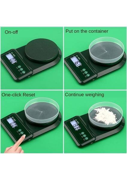 Yeşil Stil 5kg 1g 2kgkgkg Mutfak Elektronik Tartı Yüksek Hassasiyetli Gram Ölçüm Ölçeği Gıda Takı Doğru Pişirme Ölçeği Mutfak Aksesuarları (Yurt Dışından)