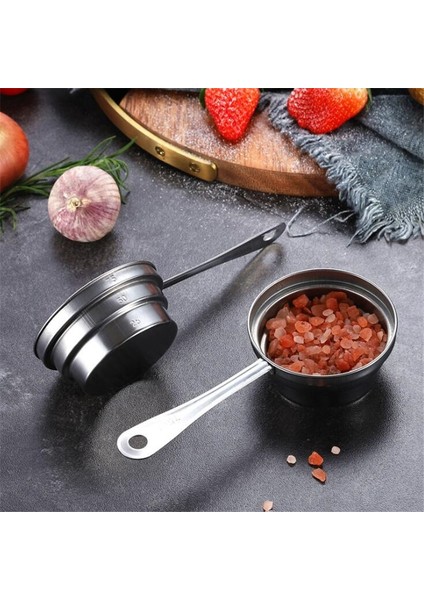 Resim Stili Olarak Paslanmaz Çelik Ölçü Kaşığı Espresso Kaşık Pişirme Çayı Uzun Saplı Ölçü Kaşığı Süt Tozu Kahve Baharat Ölçü Fincan (Yurt Dışından) fiyatları