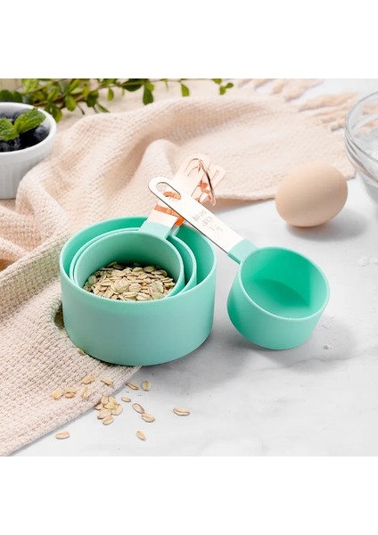 Gri Set Stili 4 Adetset Gül Altın Ölçme Kaşığı Seti Ölçekli Dayanıklı Paslanmaz Çelik Saplı Ölçme Bardakları Pişirme Için Ölçme Aletleri Seti (Yurt Dışından) modelleri